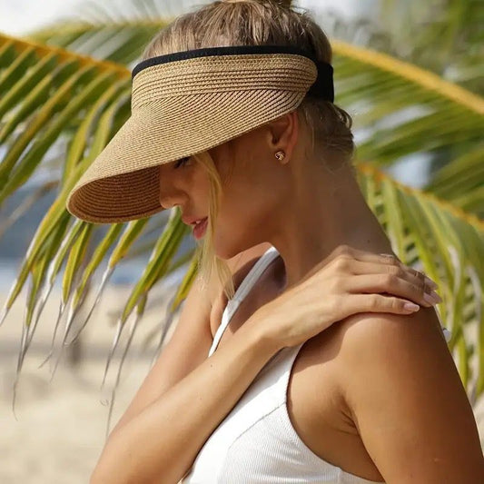 Foldable Sun Hat – Outdoor Travel Beach Straw Hat, UV Protection