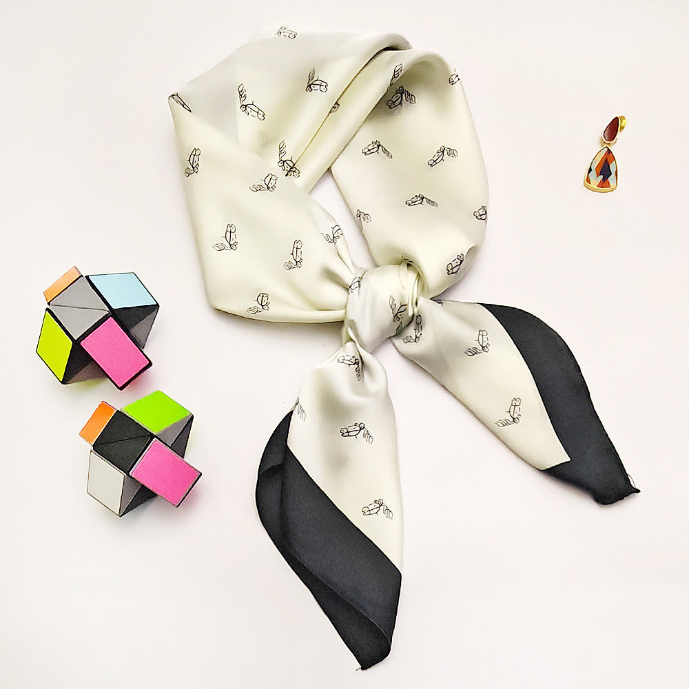 New Arrival 70cm Small Silk Scarf for Women – Satin-Finished Versatile Square Scarf, Fresh & Premium Look